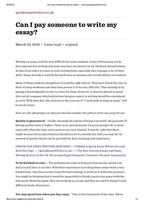 Pay for Essay: Pay Someone to Write Essay Online | Best Price